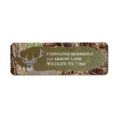 Rustique Pays Deer Hunter Mariage Étiquette (Devant)