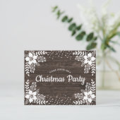 Rustique Pays Floral Noël Fête Invitation (Debout devant)