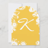 Rustique Pays Jaune Floral Wedding Invitations (Dos)