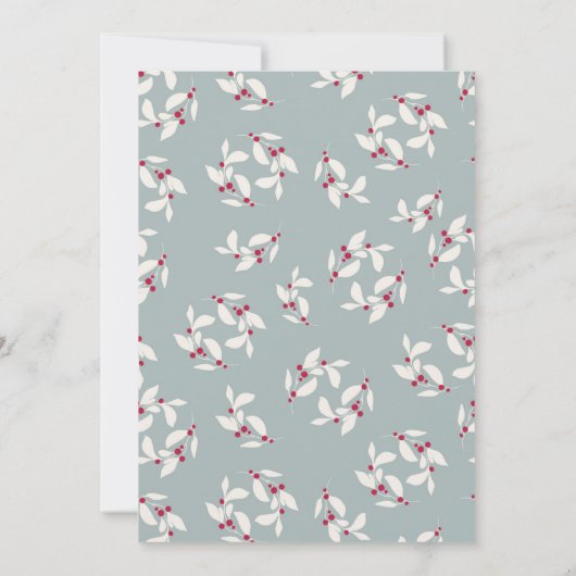 Rustique Pays Noël Fête Invitation (Dos)