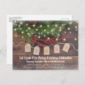 Rustique Pays Noël Fête Invitation (Devant / Derrière)