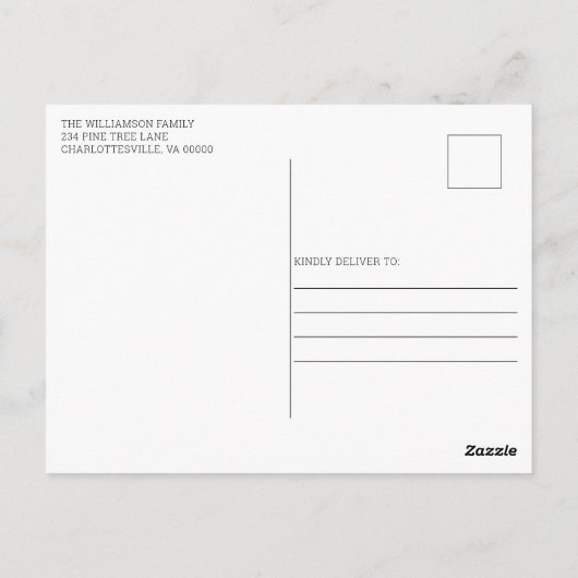 Rustique Pays Noël Fête Invitation (Dos)