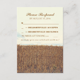 rustique pays paille bale mariage cartes RSVP