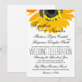 Rustique Pays Tournesol Invitations de mariage (Devant / Derrière)