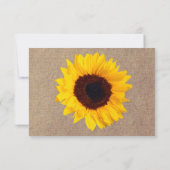 Rustique Pays Tournesol Vins Mariage Cartes RSVP (Dos)