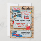 Rustique Pêche Anniversaire Fête Twins Invitations (Devant)