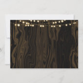 Rustique Photo de Faire-Part avec Bois Foncé & Lum (Dos)