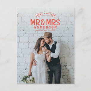 Rustique photo merci faire-part mariage