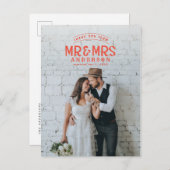 Rustique photo merci faire-part mariage (Devant / Derrière)