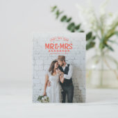 Rustique photo merci faire-part mariage (Debout devant)