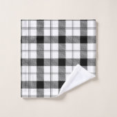 Rustique plaid de buffle noir et blanc de forêt te (Gant de toilette)
