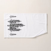 Rustique plaid de buffle noir et blanc de forêt te (Serviette à main)
