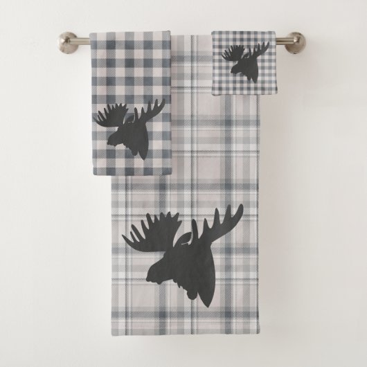 Rustique Plaid Maison de Campagne Silhouette Élan (En situation)