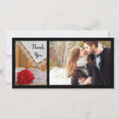 Rustique Poinsettia dentelle d'hiver Merci de mari (Devant)