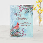 Rustique pour la carte de vacances de Noël de grou (Fleur jaune)