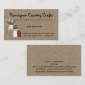 Rustique Primitive Pays Carte de visite Kraft (Devant / Derrière)