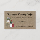 Rustique Primitive Pays Carte de visite Kraft (Devant)