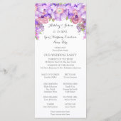 Rustique Purple Lavender Floral Wedding Programme (Dos)