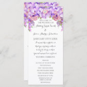 Rustique Purple Lavender Floral Wedding Programme (Devant / Derrière)
