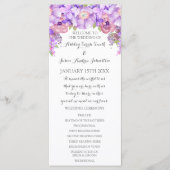 Rustique Purple Lavender Floral Wedding Programme (Devant)