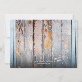 Rustique Romantique Floral Bois Invitation (Dos)