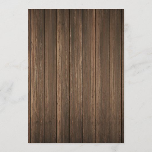 Rustique Romantique Verdure nuptiale Invitation do (Dos)