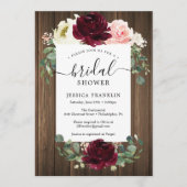 Rustique Romantique Verdure nuptiale Invitation do (Devant)