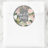 rustique rose floral wreath doux 16 autocollant (Sac)