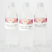 Rustique rose Mariage bouteille d'eau Étiquettes (Bouteilles)