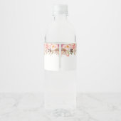 Rustique rose Mariage bouteille d'eau Étiquettes (Dos)