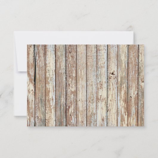 Rustique rose rose Turquoise Burlap RSVP rpr1 (Dos)