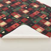 Rustique Rouge Vert Plaid Coeurs Noël (3/4)