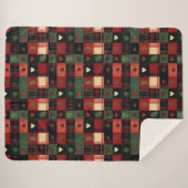 Rustique Rouge Vert Plaid Coeurs Noël (Devant (Horizontal))