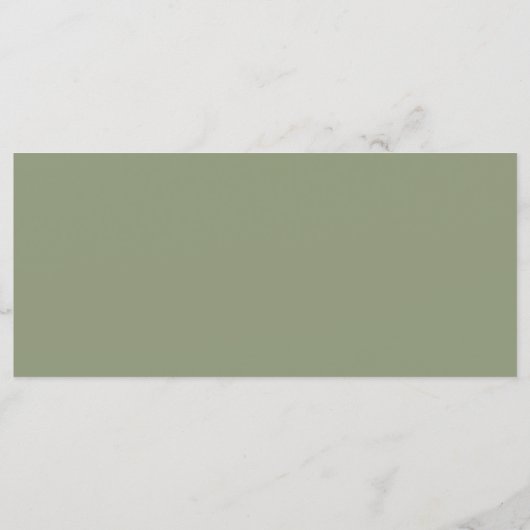 Rustique Sage floral 4x9 plat mariage Menu (Dos)