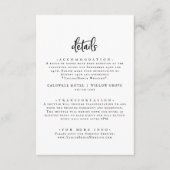 Rustique Script Mariage Détails Carte de boîtier (Devant)