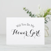 Rustique Serez-Vous Ma Carte De Proposition Flower (Debout devant)