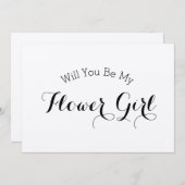 Rustique Serez-Vous Ma Carte De Proposition Flower (Devant / Derrière)