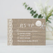 Rustique Starfish & Sand Dollar Plage Mariage RSVP (Debout devant)
