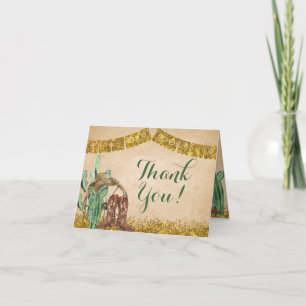 Rustique Sud-Ouest Cowboy Anniversaire Carte pliée