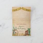 Rustique Sud-Ouest Cowboy Anniversaire Carte pliée (Intérieur)