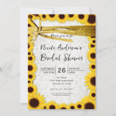 Rustique Sunflower Twine Mariage Invitations (Devant)