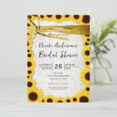 Rustique Sunflower Twine Mariage Invitations (Debout devant)