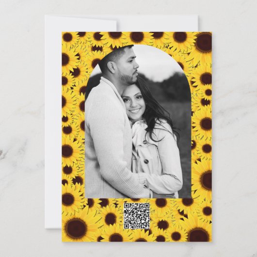 Rustique Sunflower Twine Mariage Invitations (Dos)