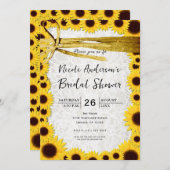 Rustique Sunflower Twine Mariage Invitations (Devant / Derrière)