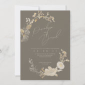 Rustique Taupe & Kraft Boho Faire-part de mariage (Devant)