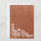 Rustique Terracotta Faire-part de mariage mexicain (Dos)