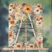 Rustique Terracotta Floral Arch Mariage Bienvenue (Neutre)