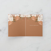 Rustique Terracotta Gold Boho Pampas Carte de reme (Intérieur)