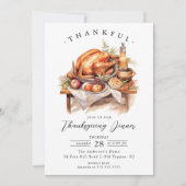 Rustique Thanksgiving Diner Invitation (Devant)