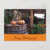 Rustique Thanksgiving photo orange pompink carte p (Devant)